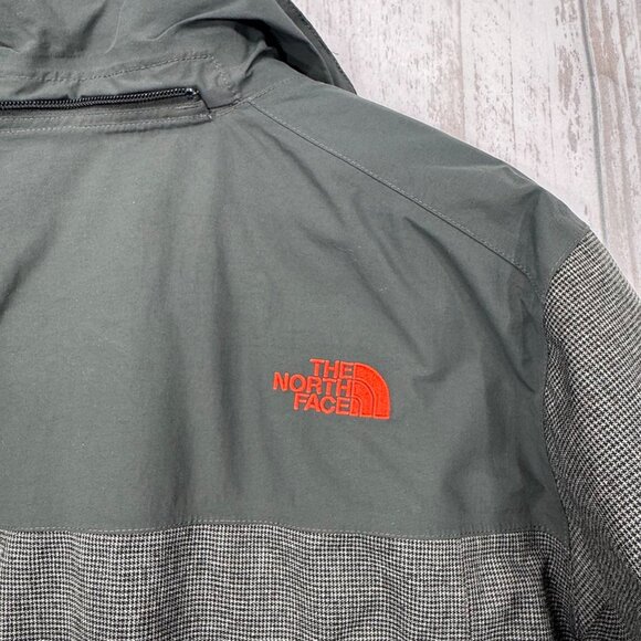 The North Face HYVENT Full Zip Ski Jacket Large Houndstooth Green Mens No Hood - Picture 5 of 16